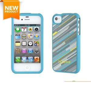 嗜血判官Speck Fitted iPhone 4 4S布纹保护壳 时尚帖身 蓝绿条纹