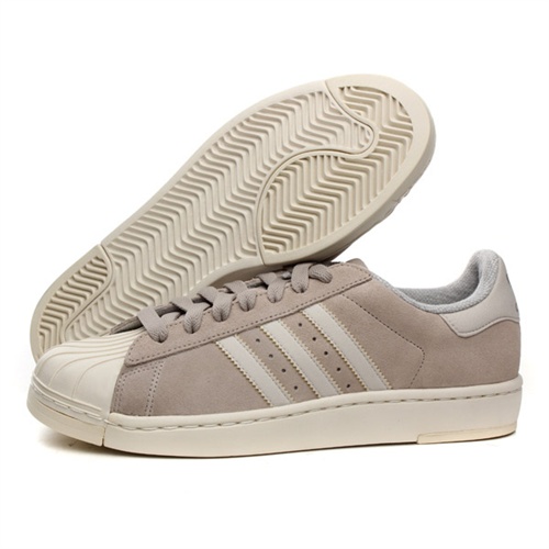 断码adidas阿迪达斯三叶草生活情侣鞋贝壳头板鞋q23183_学院银灰 浅棕