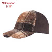 kenmont女士帽子2014新款女冬棒球帽格子鸭舌