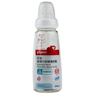 Pigeon 贝亲标准口径奶瓶（玻璃）200ML AA63