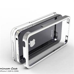 新品英国 Pinlo Aluminum Case 铝合金边框/壳for iPhone 4 银