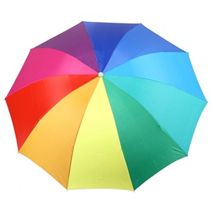 宝丽姿 三折超强拒水雨伞 晴雨两用型家居用伞337E 彩虹伞十色
