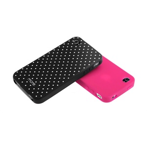 香港More ColorDuo iPhone 4 多彩硅胶保护套 2套装 送膜 蓝+斑马