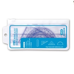 得力文具 学生用品 9597 学生套尺 【规格】190x86mm＼4pcs