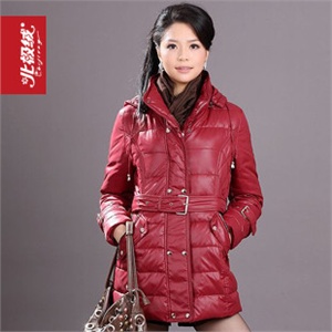 2010冬季新款 北极绒羽绒服专柜正品女式中长款981059厂家直销