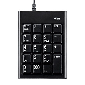 【品牌直供】日本 SANWA 简便的USB数字键盘(黑色)