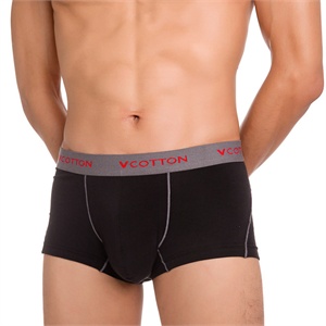 VCOTTON 维棉 Sparta经典纯色男士平脚裤 黑色