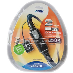 ATEN KVM 多电脑切换器 CS62DUZ|CS-62DU 2口USB DVI