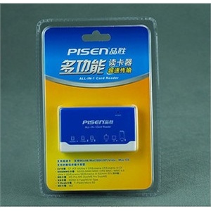 Pisen 品胜 多功能读卡器 可读 TF SD MS RS-MMC M2 （蓝色）