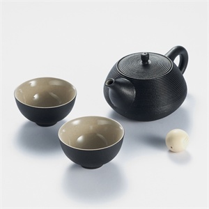 顶级台湾茶具套装3件: 功夫茶 禅风黑 送能量球 LBTS011BK