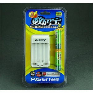 Pisen品胜 数码充电宝套装 2500mAh*2支装 AA5号镍氢充电电池