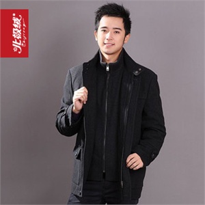 2010冬季新款 北极绒羽绒服专柜正品男式时尚经典981011呢质羽绒