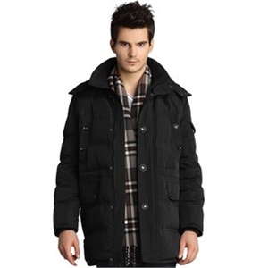 北极绒正品2011冬装新款连帽羽绒服男式短中长款981119