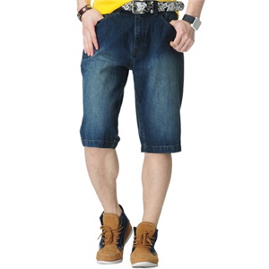 真维斯正品 男装雨纹牛仔短裤JW-22-163523