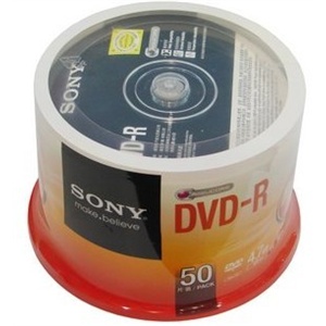 索尼（SONY）DVD-R 16速 4.7G 台产 桶装50片 刻录盘 正品！