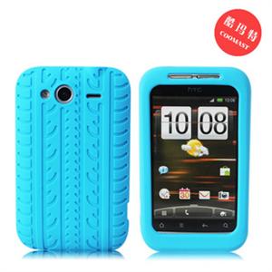 HTC G13 htcg13 htca510e手机壳手机套车纹硅胶套（浅蓝）