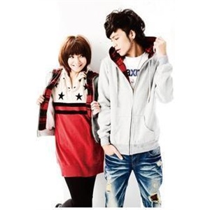 2011新款秋季韩国潮人情侣装长袖情侣卫衣加绒情侣外套班服