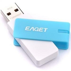 【开成存储】忆捷 碟豹F2 8GB A级芯片 防震 加密 U盘 优盘 蓝色