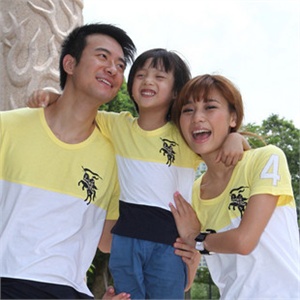 SMY 骑士风彩 夏季拼色圆领短袖亲子装F-105
