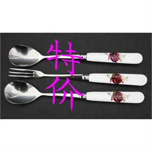 瑞恒逸品韩式餐具牡丹三件套