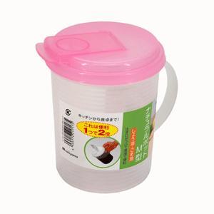 有盖油壶 调味罐 调味瓶 600ml /粉色盖子