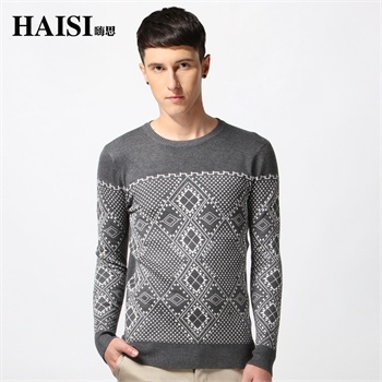 MR.ZERO零号男 <em>北欧</em>民族复古<em>风格</em> <em>男士</em> 圆领