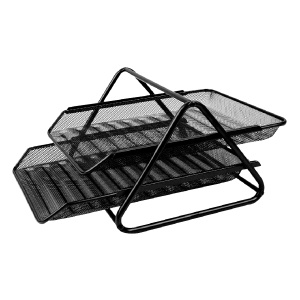 得力文具 办公用品 9183 二层文件篮【规格】350x274x185mm