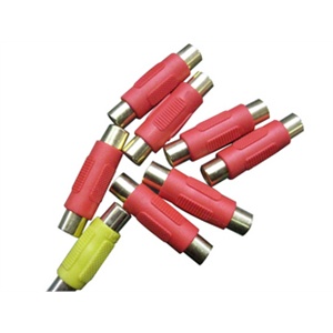 秋叶原 Q-308 音频转接头 莲花母转莲花母座 24k镀金头