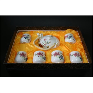 （包邮）成艺吉祥壶7入茶具套装-手彩花蝶
