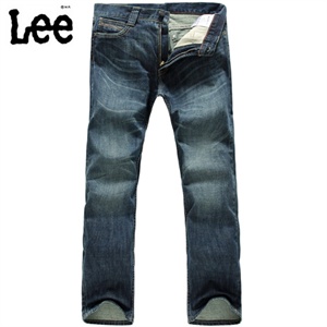 lee 专柜正品 男士中腰直脚全棉牛仔裤 LML724D11520