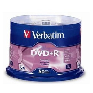 威宝（Verbatim）DVD-R 16速 台产 素色白面 霸王龙 AZO50片