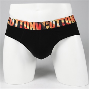 VCOTTON 维棉 Sparta时尚舒适FIRE男士三角内裤 黑色