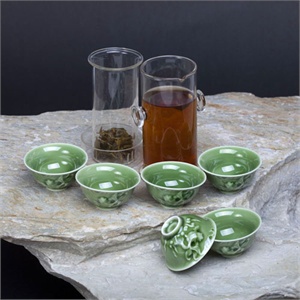 唯茶工坊恬瓷7头正山小种红茶欢喜鱼功夫茶具礼品装