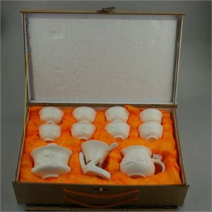 瑞恒逸品精品玉瓷木盒12头功夫茶具套装(二龙戏珠)