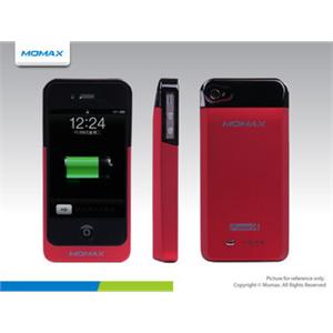 MOMAX iphone 4 外置背盖式电池 背夹电池 移动电源 1600mAh