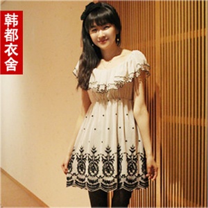 【时尚新品】韩都衣舍 韩国秋冬新品女 连衣裙HX1065 FG