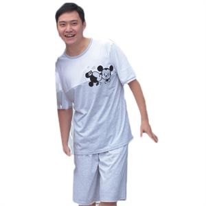 好福份 男士 夏季纯棉短袖 家居服 8719 男款睡衣套装