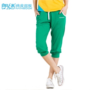 朗绪2012夏新款女士圆袋纯棉七分裤家居服睡衣 222036