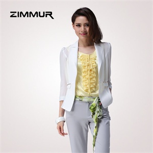 zimmur 夏装 春装 气质OL西装领 外套 Z12XVQ092W0 显瘦