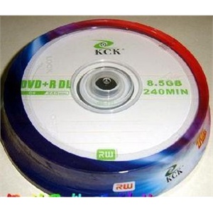 正品香蕉KCK D9 8速DVD+R DL刻录光盘8.5G 10片桶装