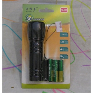 万格莱 型号：W-003 高亮度大功率LED节能迷你铝合金手电筒