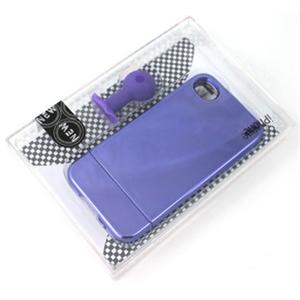苹果4代iPhone 4外壳手机套保护壳外壳璀璨钻石光芒（紫色）