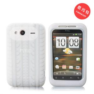 酷玛特 HTC G13 htcg13 htca510e手机壳手机套车纹硅胶套（白色）