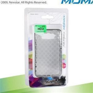 MOMAX HTC HD2 T8585 闪钻水晶套 手机套 玲珑套 透黑