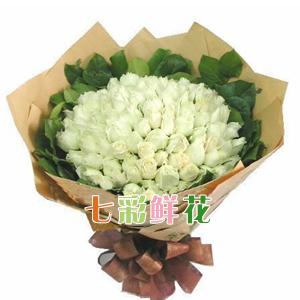 七彩鲜花 纯洁爱恋 99白玫瑰 爱情鲜花 情人节鲜花 北京送花