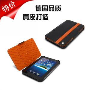德国melkco Samsung Galaxy Tab P1000 真皮保护套 黑黄