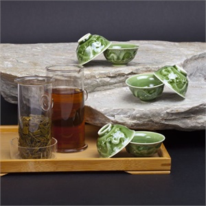 唯茶工坊恬瓷7头正山小种红茶祥龙功夫茶具礼品装
