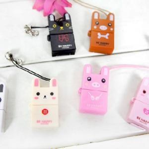 mini卡通小猪 小兔子 熊猫读卡器 附挂绳 U96