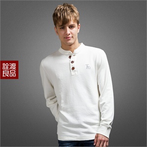 诠渡良品 春装新款男装圆领套头休闲纯色卫衣外套 TD198