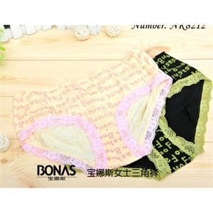 【品牌直供】宝娜斯女士印花时尚三角裤 内裤 nk8212（2条装）